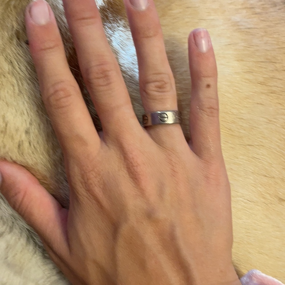 Cartier thick love band ring 18k white gold - Picture 15 of 15